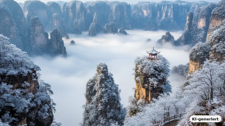 Chinas beste Reisedestinationen im Winter – KI-generiertes Symbolbild