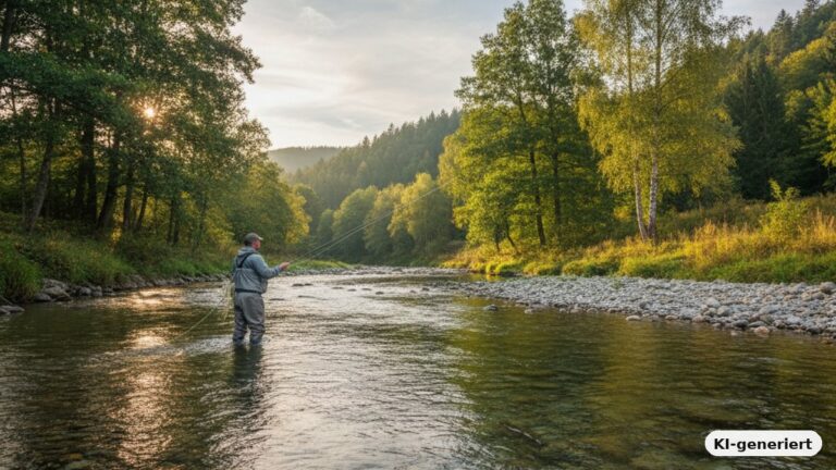 Forellen Angeln in NRW. Hier sind die Hotspots! – KI-generiertes Symbolbild