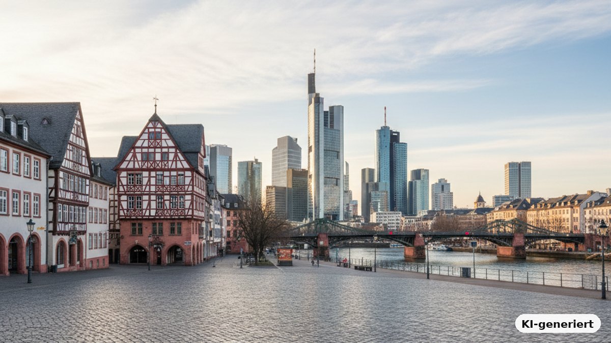 KI-generiertes Bild: Frankfurt am Main – Städtetrip
