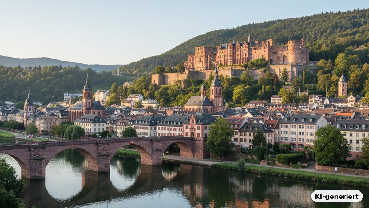 KI-generiertes Bild: Heidelberg Du Feine – was hat die kleine Stadt zu bieten?