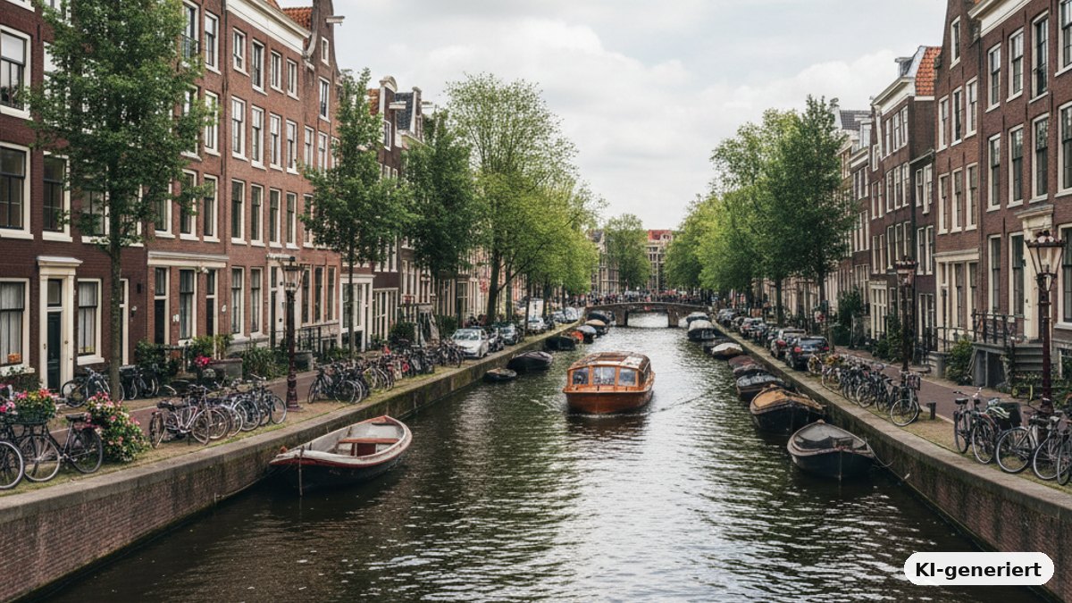 KI-generiertes Bild: Komm, wir fahren nach Amsterdam!