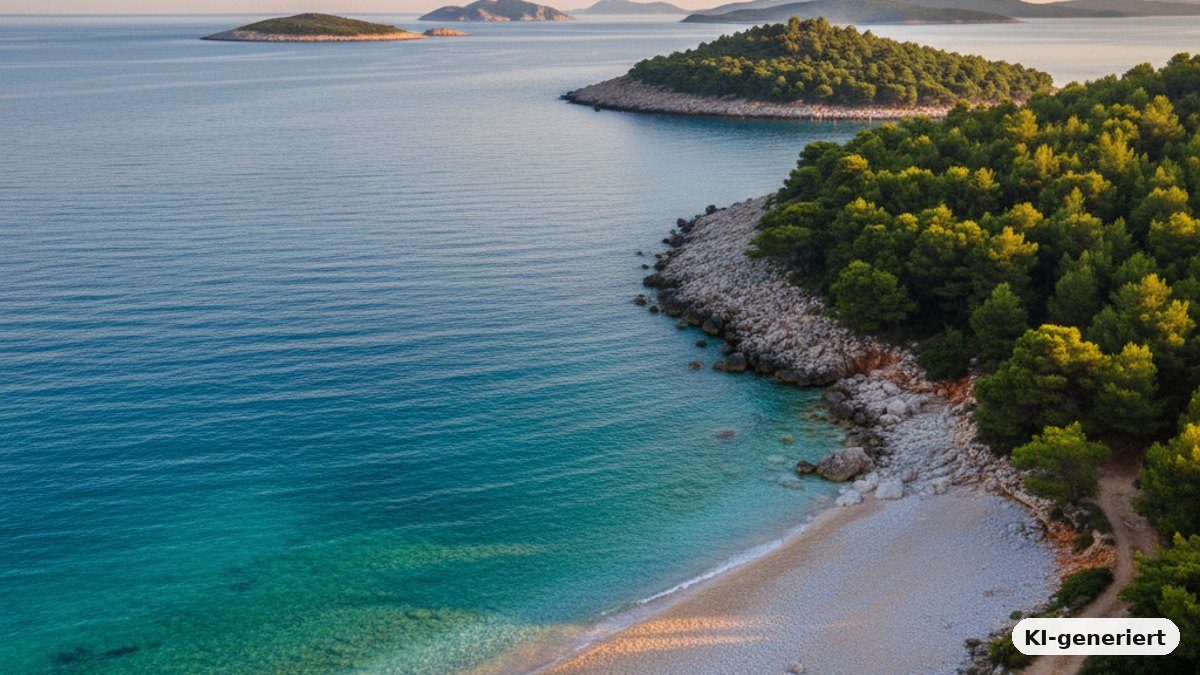 KI-generiertes Bild: Kroatien – Strand, Abenteuer, Natur, Meer und mehr.