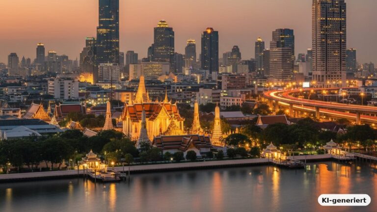 Eine Nacht in Bangkok reicht niemals. – KI-generiertes Symbolbild
