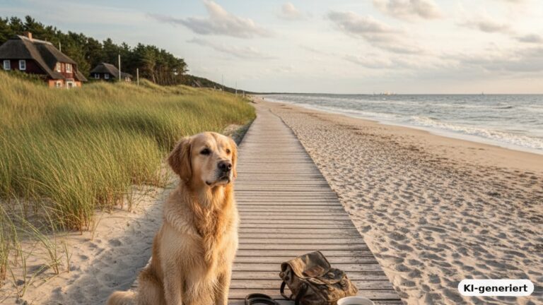 Urlaub mit dem Hund an der Ostsee – was sollte man wissen? – KI-generiertes Symbolbild
